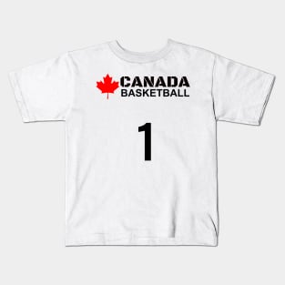 Canada Basketball Number 1 T-Shirt Design Gift Idea Kids T-Shirt